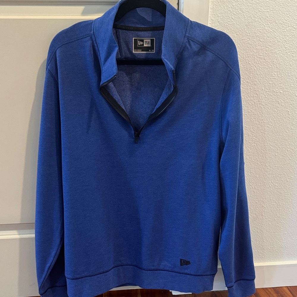 New Era Men's Zip Up Sweater in Blue